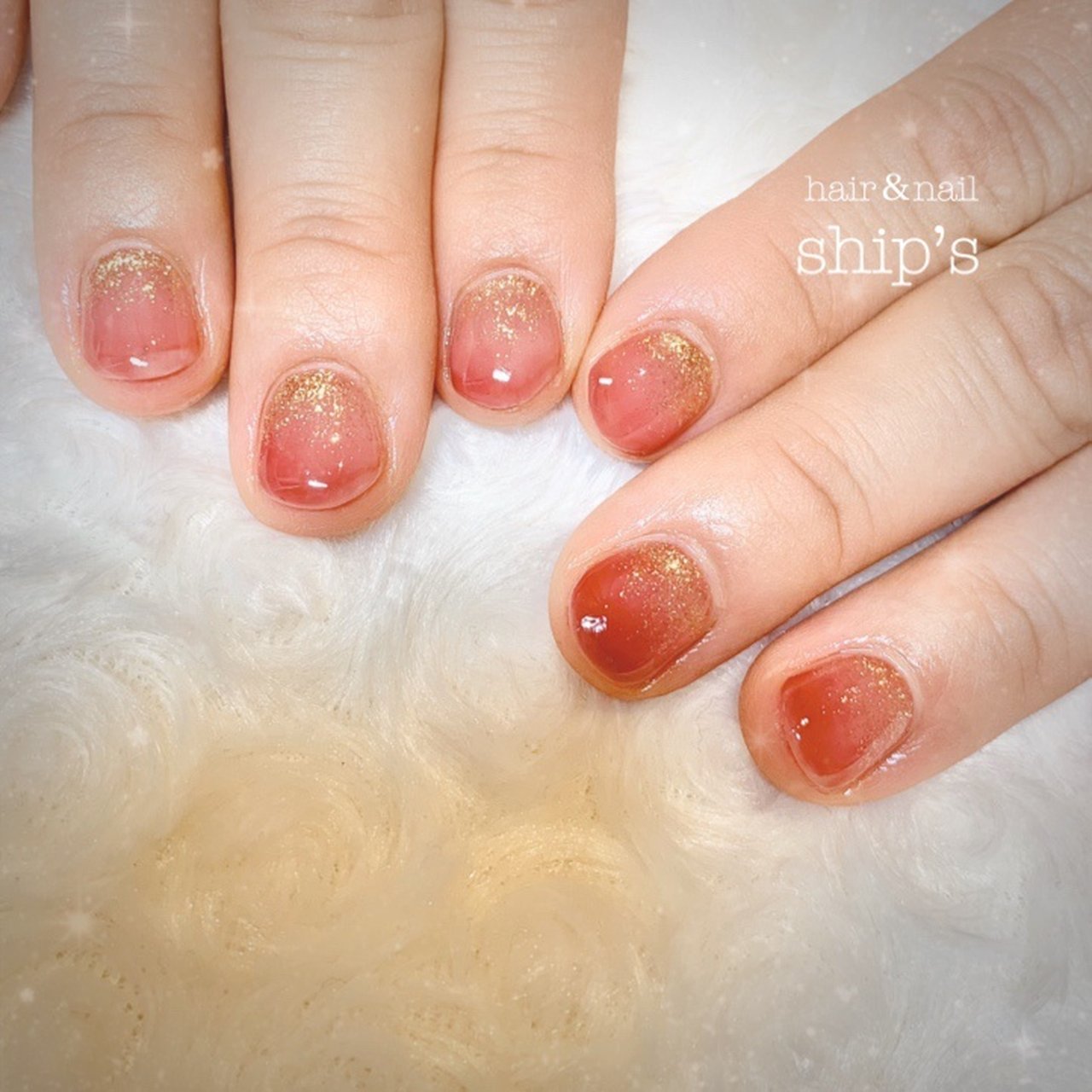 ハンド ピンク レッド ゴールド ジェルネイル Ship S のネイルデザイン No ネイルブック