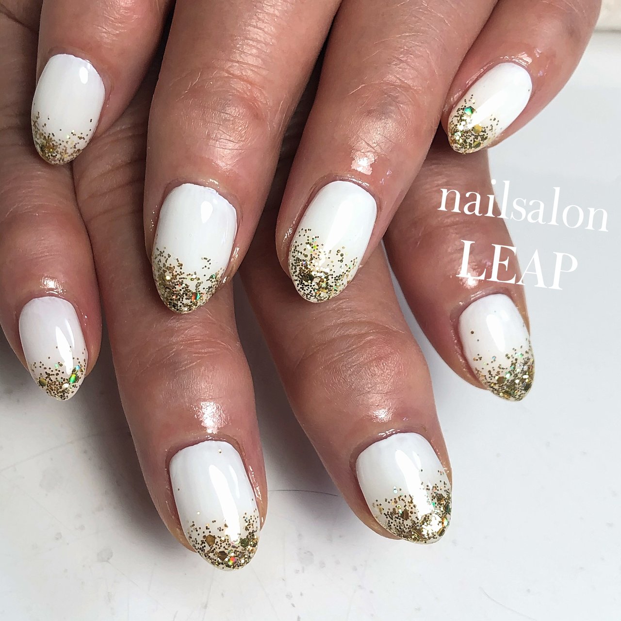 冬 オールシーズン パーティー デート ホワイト Nailsalon Leapのネイルデザイン No ネイルブック