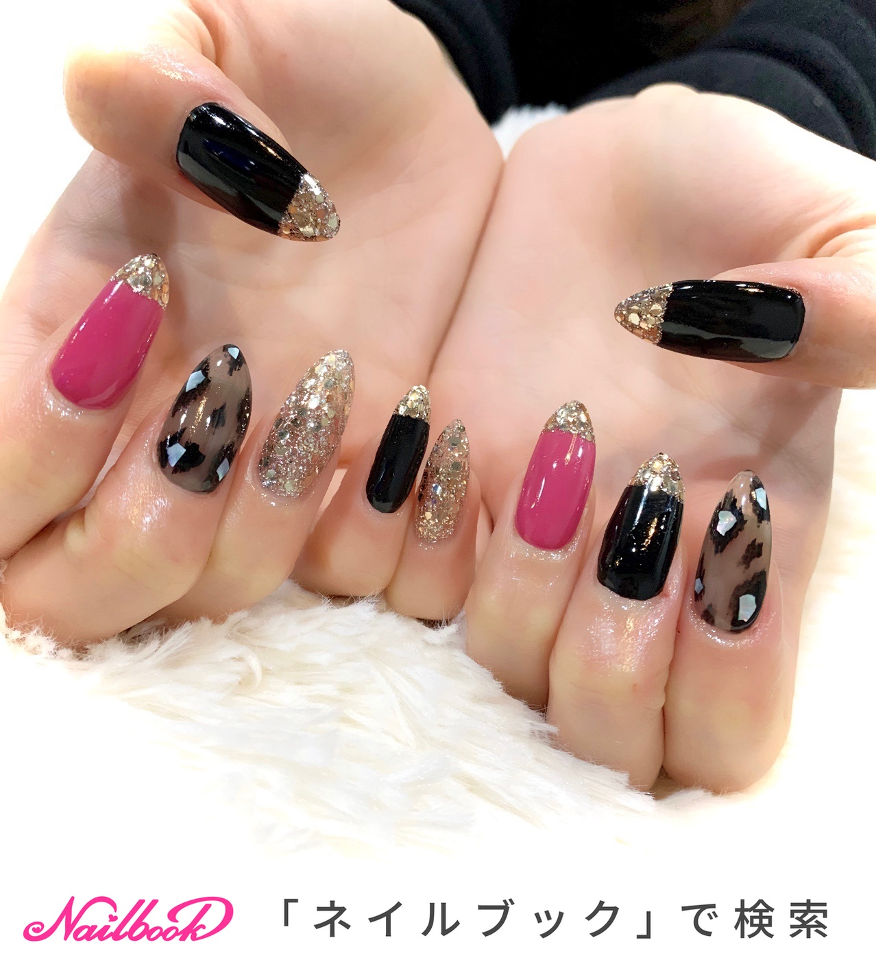 冬 オールシーズン ハンド ワンカラー アニマル柄 Eri のネイルデザイン No ネイルブック