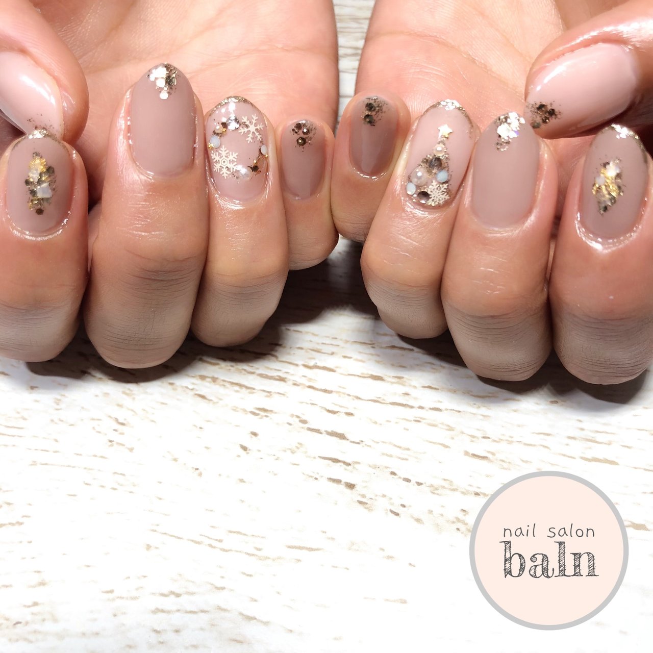 冬 クリスマス デート 女子会 ハンド Nail Salon Balnのネイルデザイン No ネイルブック