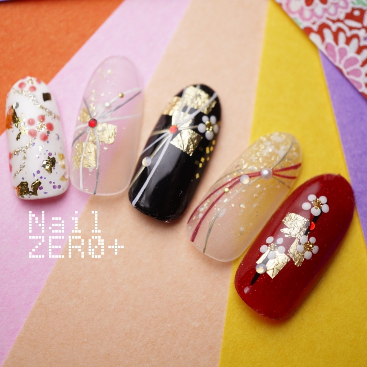 お正月 ハンド ワンカラー 和 ミディアム 塩見隼人 池袋 ネイルゼロプラスのネイルデザイン No 487 ネイルブック