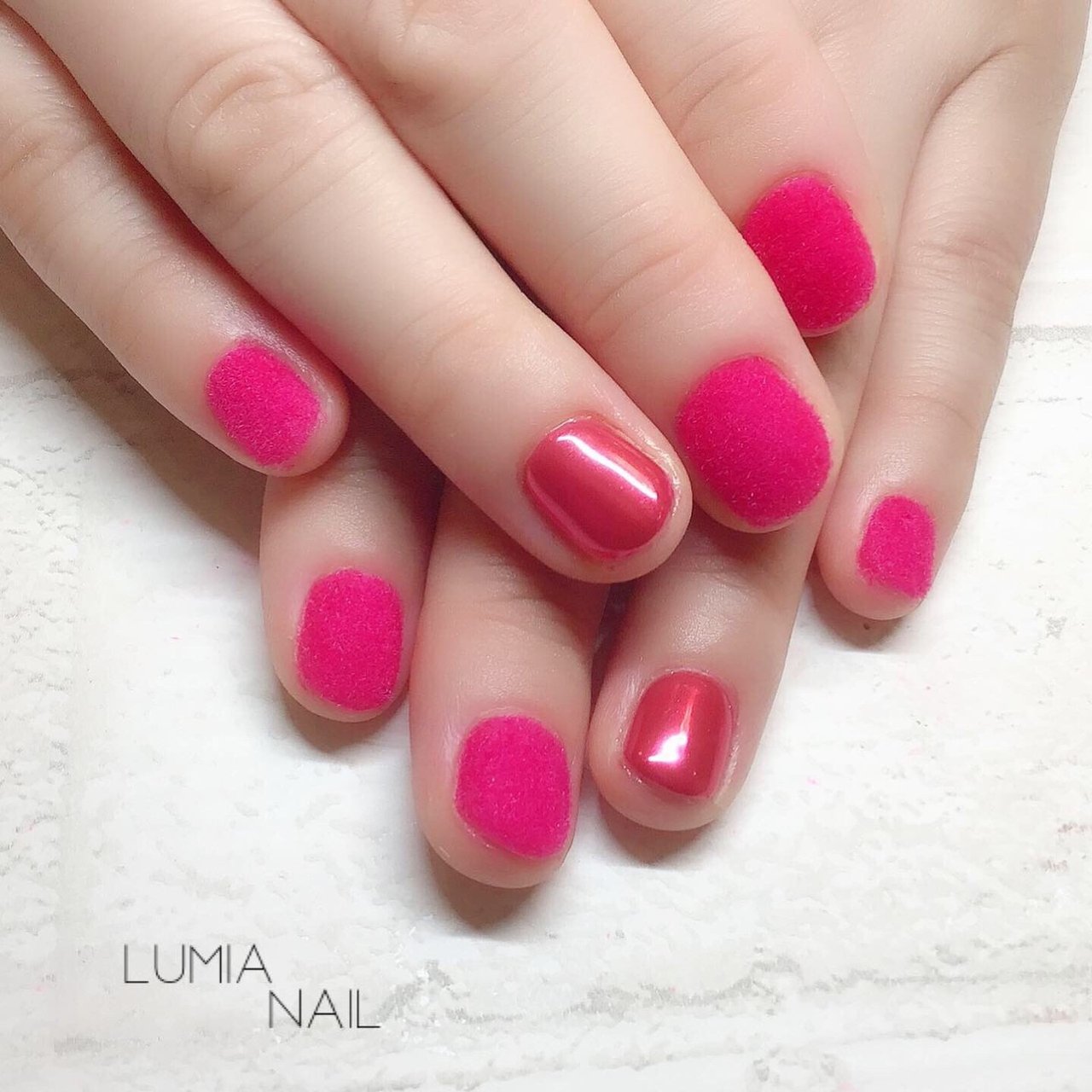 冬 ハンド シンプル ワンカラー ミラー Lumianailのネイルデザイン No ネイルブック