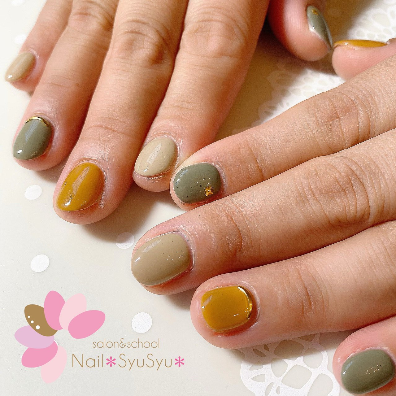 秋 冬 ハンド シンプル ワンカラー Nail Syusyu ネイルシュシュのネイルデザイン No ネイルブック