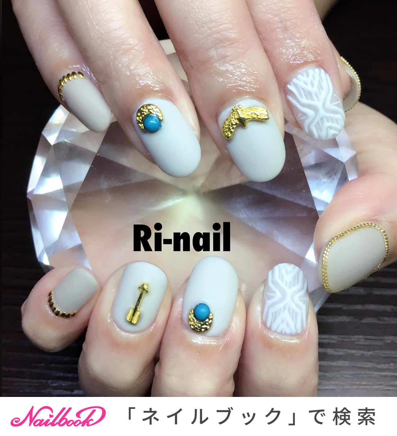 ワンカラー エスニック ボヘミアン ネイティブ レース Ri Nailのネイルデザイン No ネイルブック