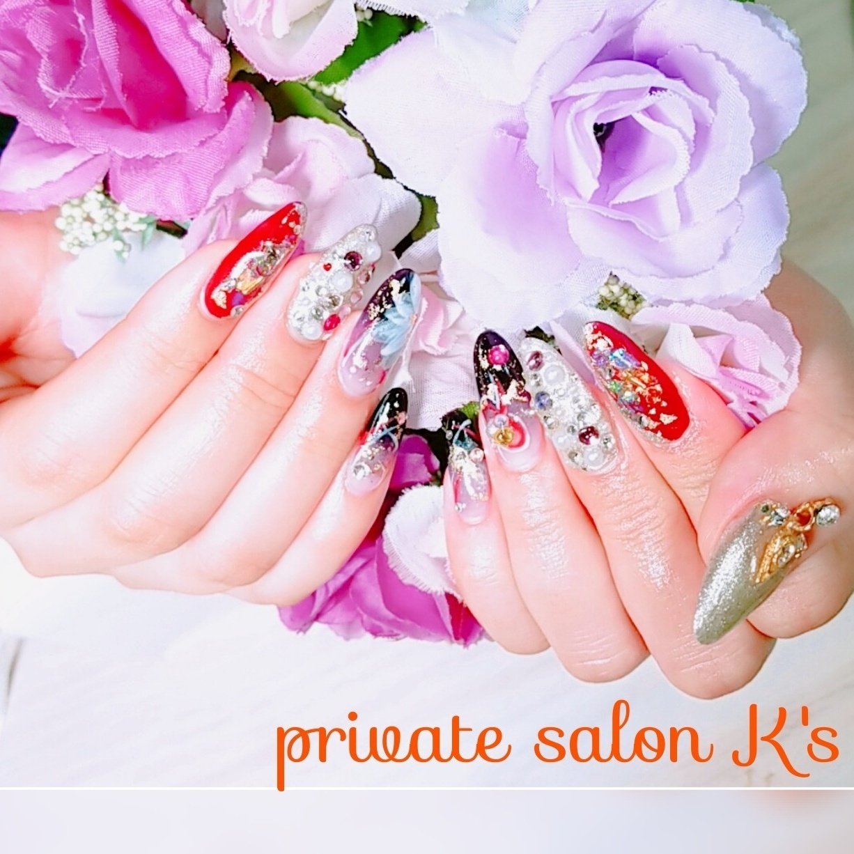 お正月 成人式 ブライダル パーティー グラデーション Private Salon K Sのネイルデザイン No ネイルブック