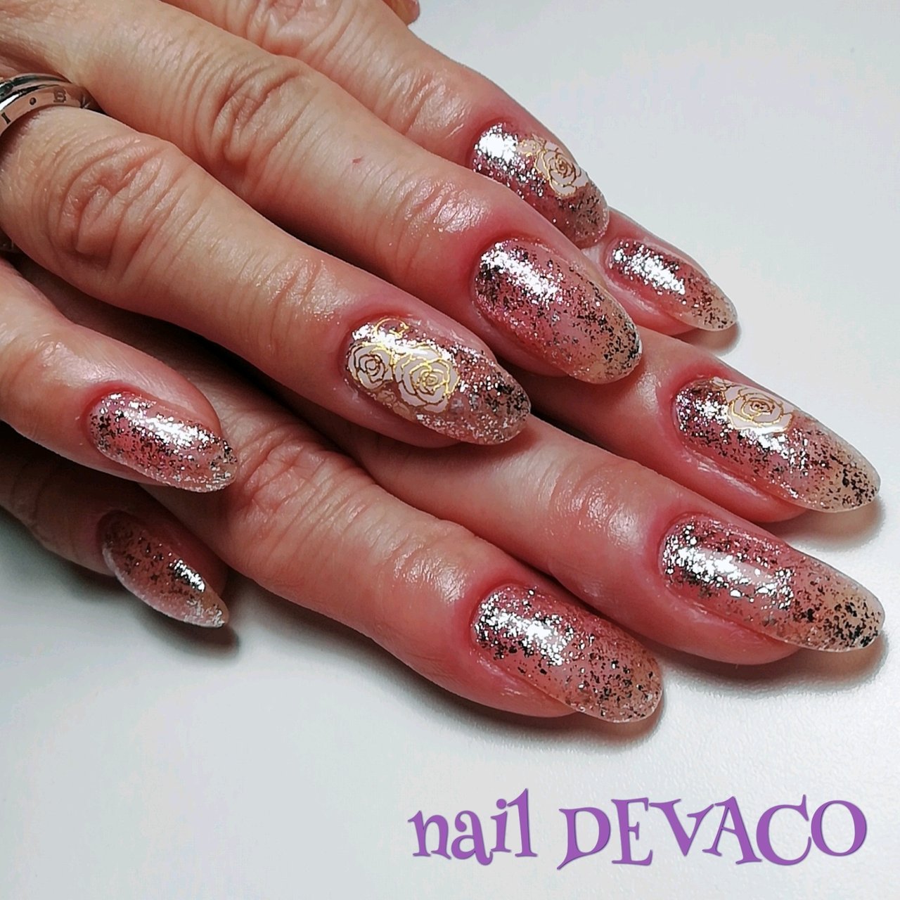 冬 オールシーズン オフィス ハンド ラメ 999naildevacoのネイルデザイン No 4903607 ネイルブック