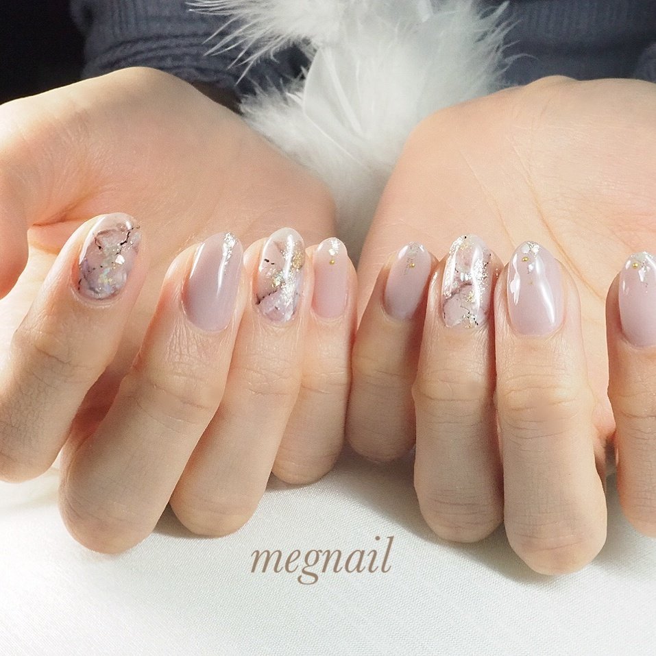 秋 冬 オフィス ブライダル ハンド Megnailのネイルデザイン No ネイルブック