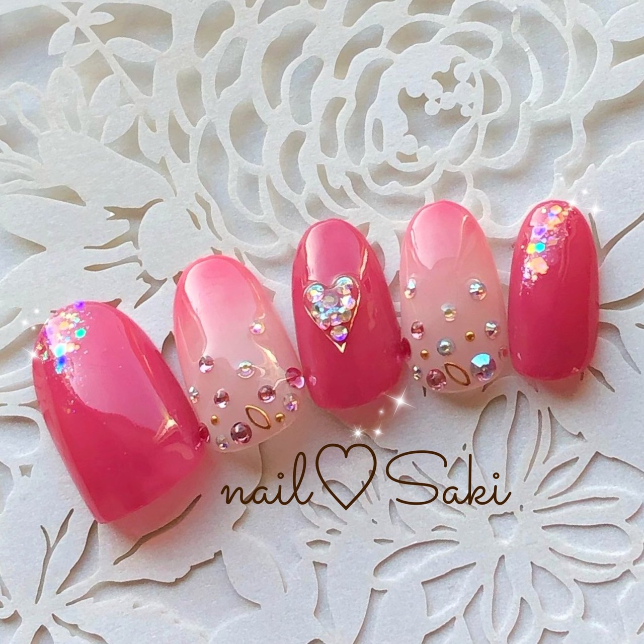 オールシーズン バレンタイン デート ベージュ ピンク Nail Sakiのネイルデザイン No ネイルブック