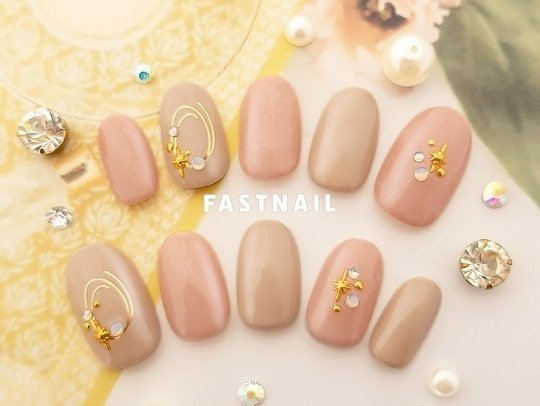 冬 お正月 クリスマス オフィス ハンド Fast Nail ファストネイル のネイルデザイン No ネイルブック