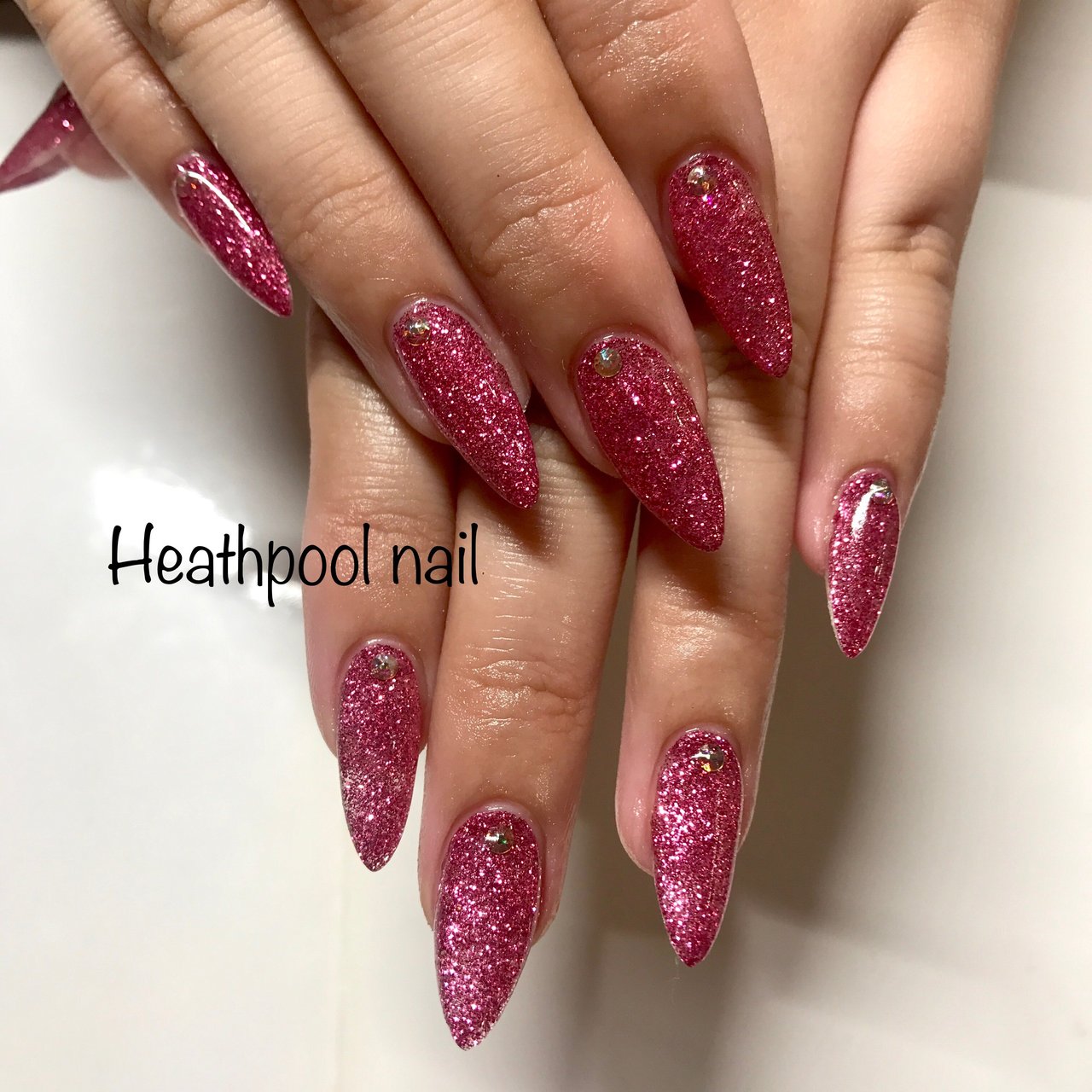 ハンド ラメ ピンク ジェル Heathpoolnailのネイルデザイン No ネイルブック