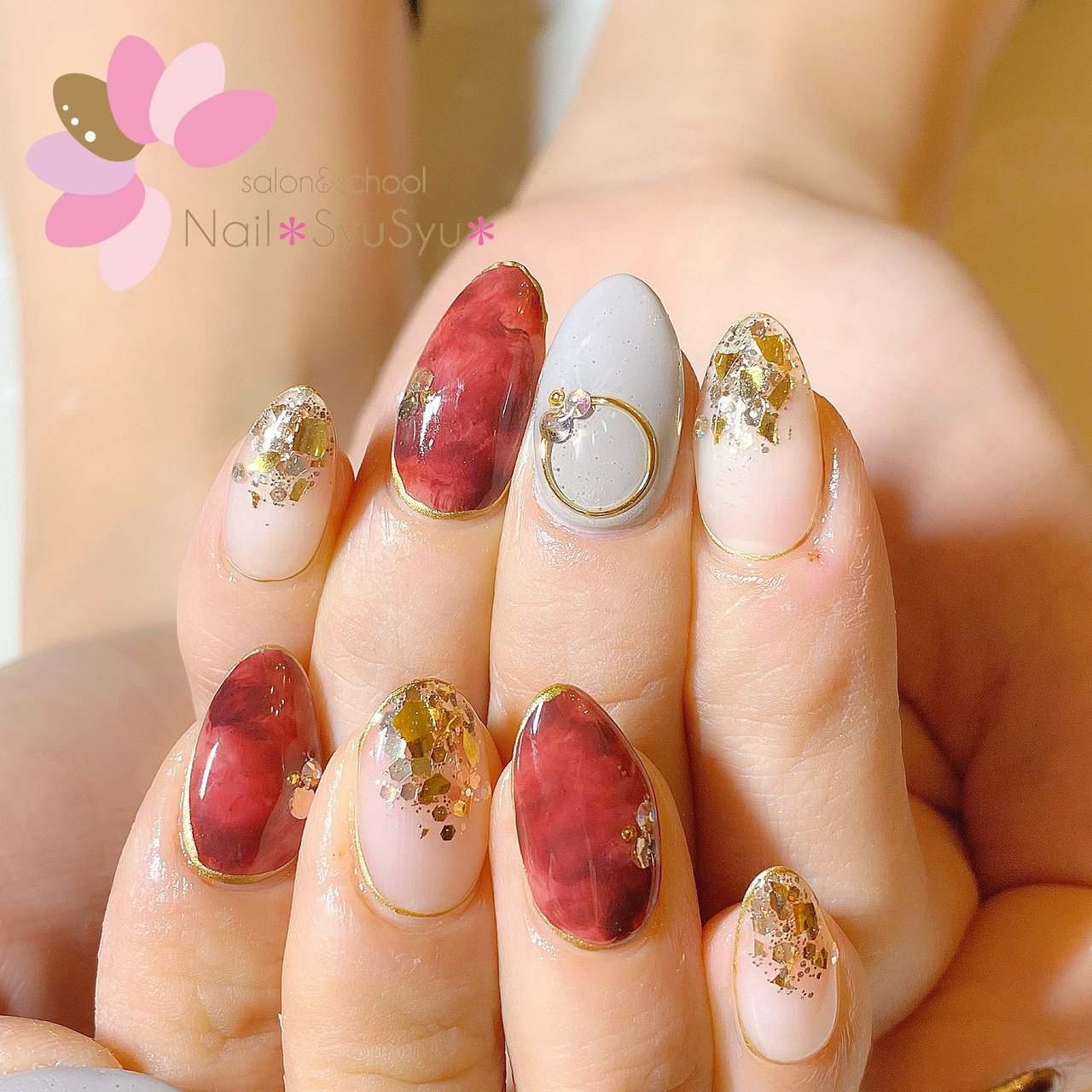 秋 冬 ハンド グラデーション ホログラム Nail Syusyu ネイルシュシュのネイルデザイン No ネイルブック