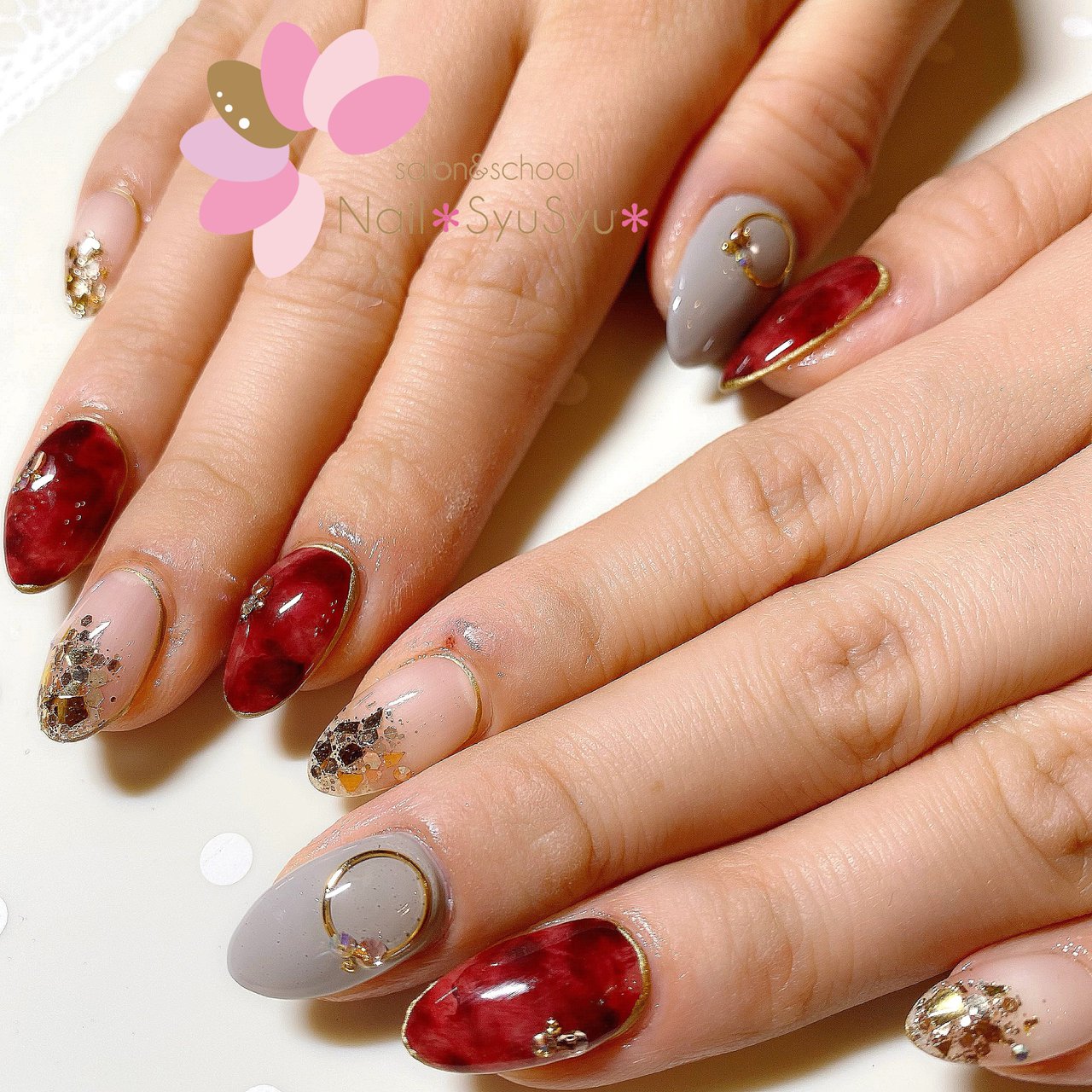 秋 冬 ハンド グラデーション ホログラム Nail Syusyu ネイルシュシュのネイルデザイン No ネイルブック