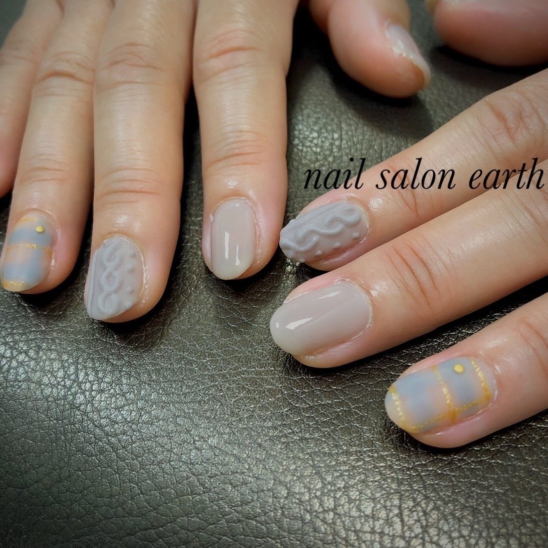 秋 冬 オフィス ハンド シンプル Nailsalon Earthのネイルデザイン No ネイルブック