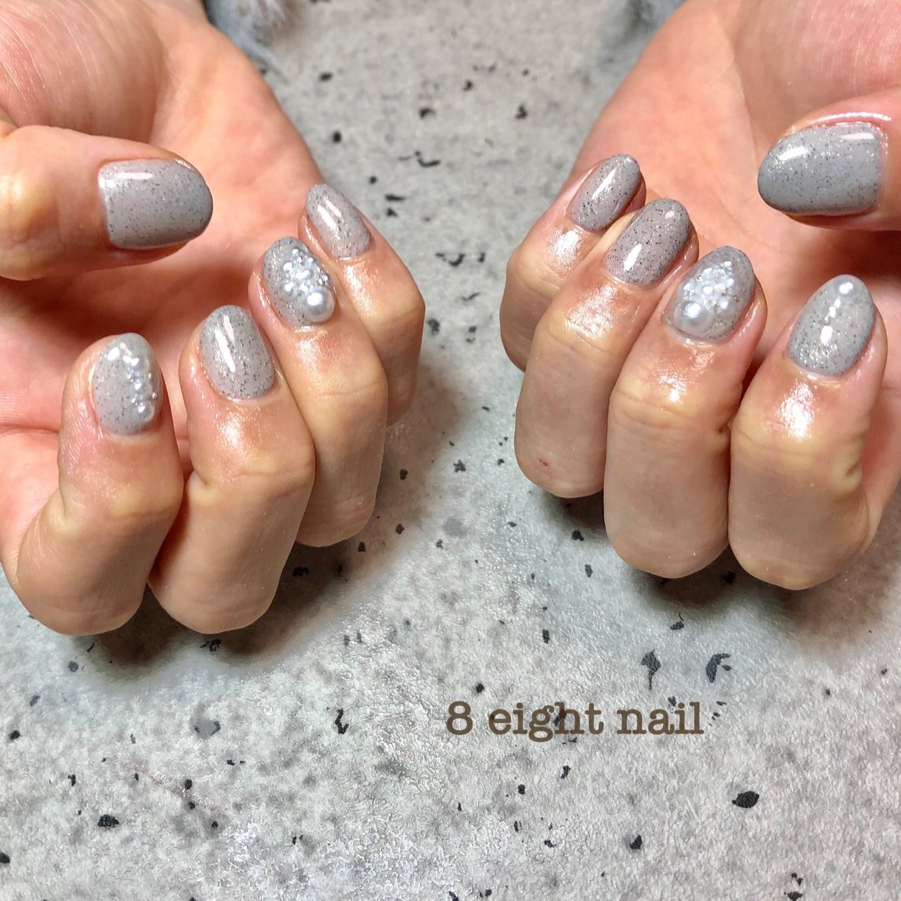 オールシーズン ハンド ワンカラー パール ショート Eight Nailの