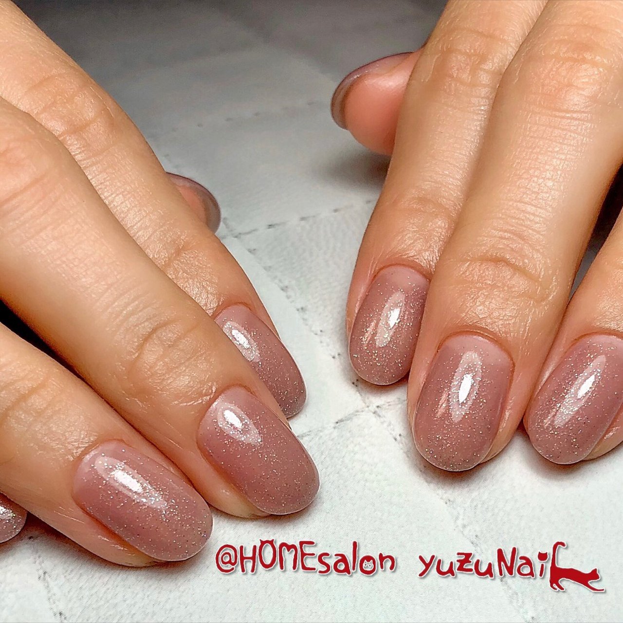 オールシーズン オフィス ハンド シンプル ラメ 柚木ゆずのネイルデザイン No ネイルブック