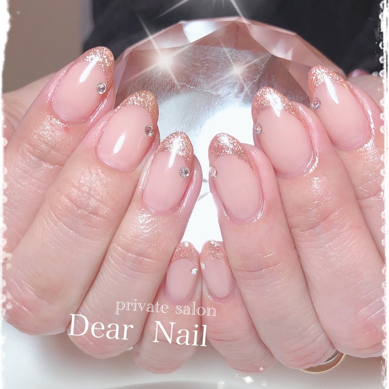 オールシーズン ハンド フレンチ グラデーション ラメ Dearnail39のネイルデザイン No ネイルブック