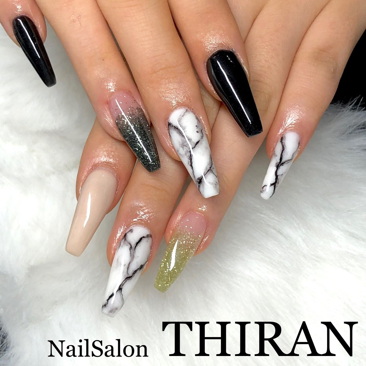オールシーズン ハンド グラデーション ラメ ワンカラー Nailsalon Thiranのネイルデザイン No ネイルブック