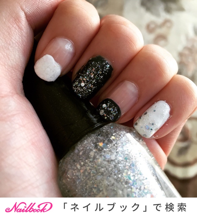 冬 ハンド ラメ ショート ブルー 24mp63cのネイルデザイン No ネイルブック