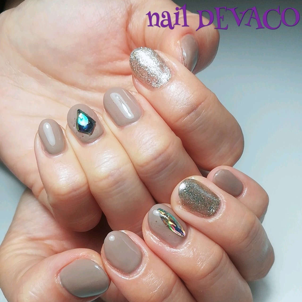 オールシーズン オフィス ハンド シンプル ラメ 999naildevacoのネイルデザイン No ネイルブック