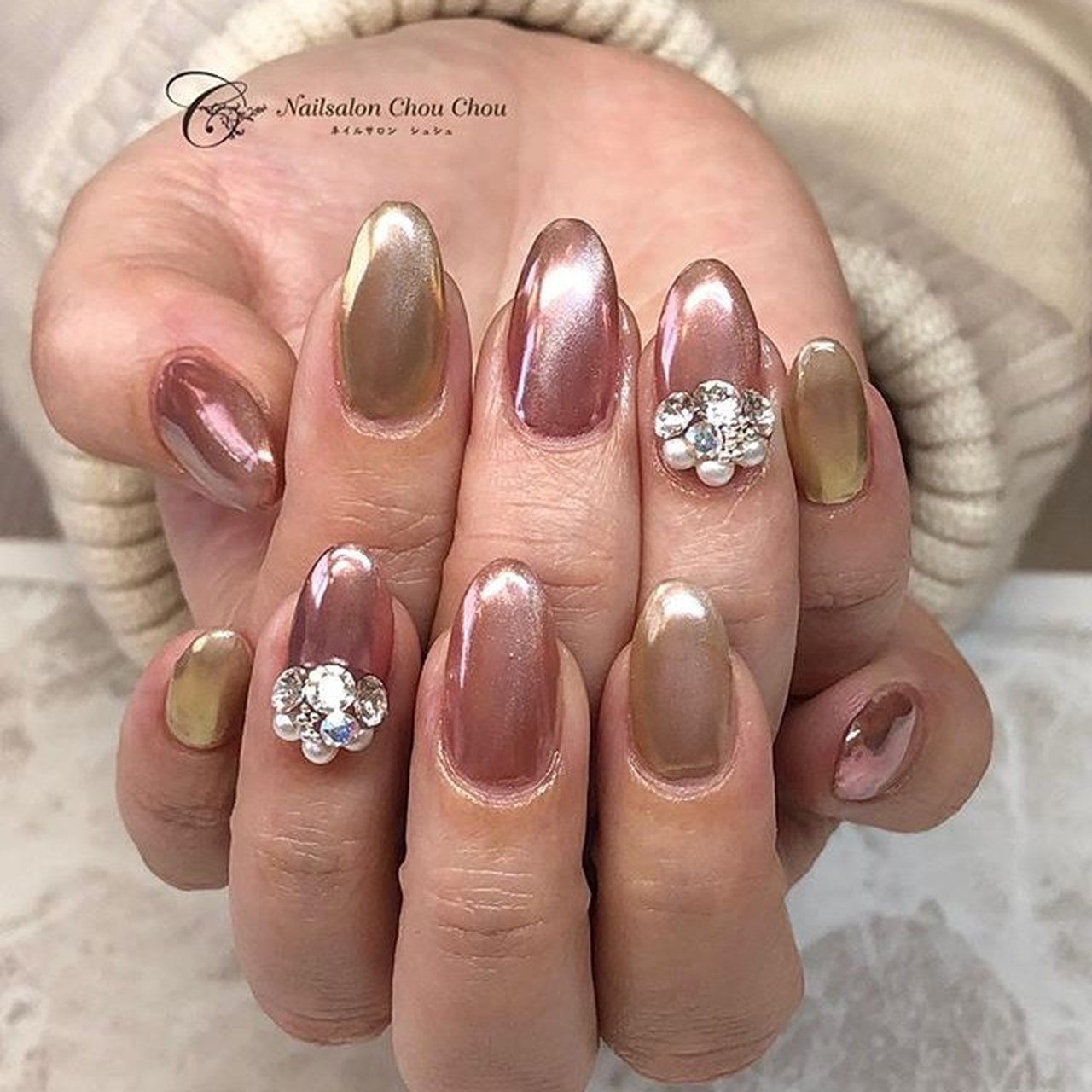 オールシーズン お正月 クリスマス ブライダル ハンド 堺市 和泉市ネイルサロンシュシュのネイルデザイン No ネイルブック