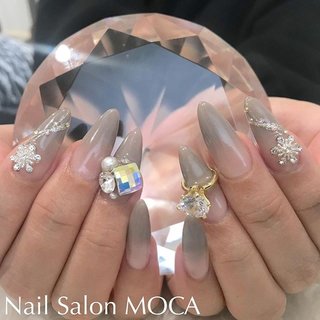 グラデーション スカルプチュア リングネイルのネイルデザイン ネイルブック