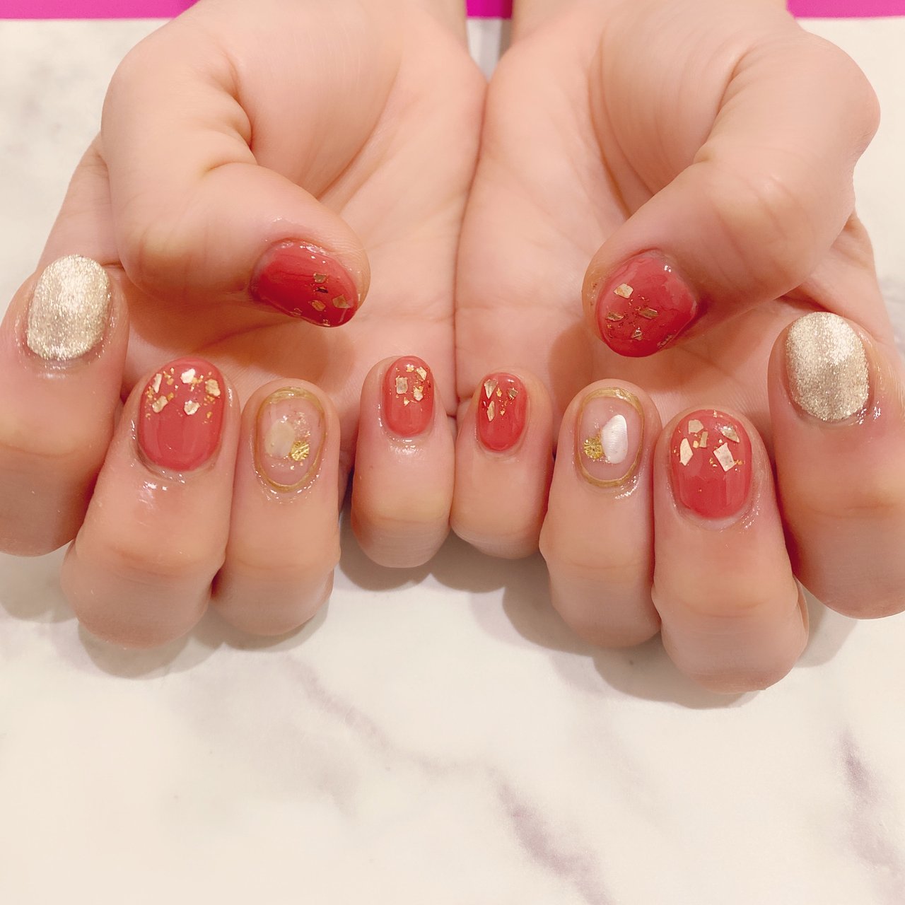 オールシーズン ハンド ラメ ワンカラー シェル Leciel Nail 豊田市ネイルサロン のネイルデザイン No ネイル ブック