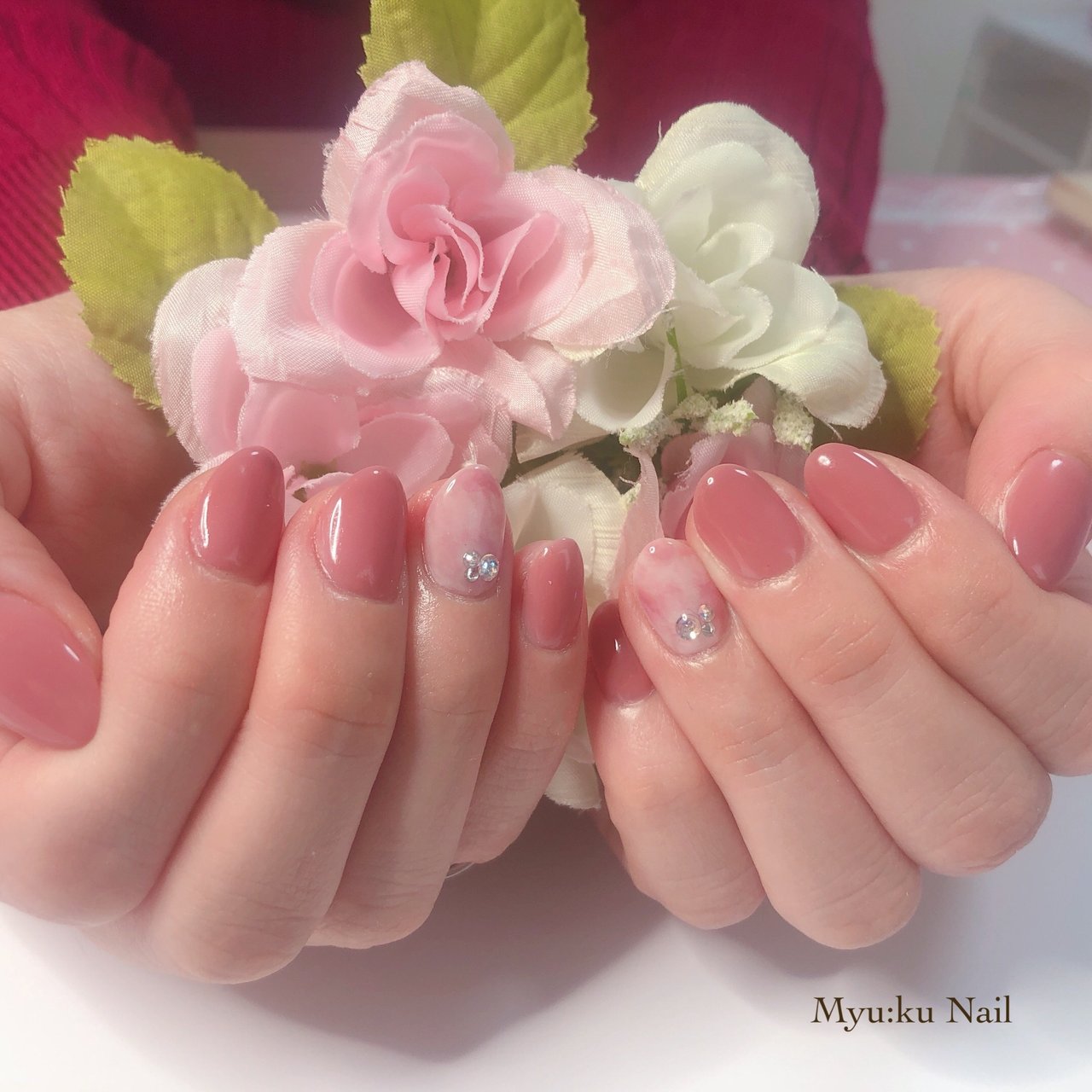 オールシーズン オフィス ハンド シンプル ワンカラー Myu Ku Nailのネイルデザイン No ネイルブック