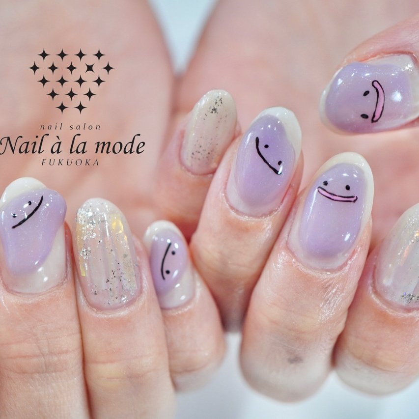 オールシーズン ハンド キャラクター ミディアム ホワイト Nail Alamodeのネイルデザイン No ネイルブック