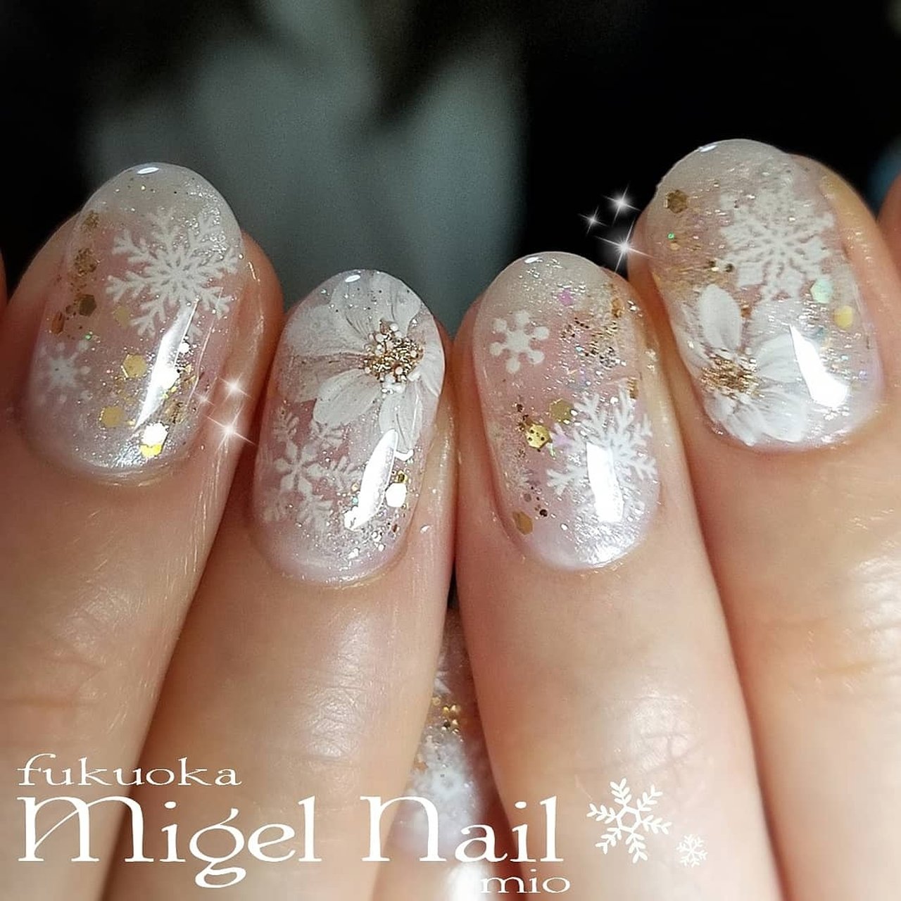 冬 お正月 ブライダル パーティー ハンド Migel Nailのネイルデザイン No ネイルブック