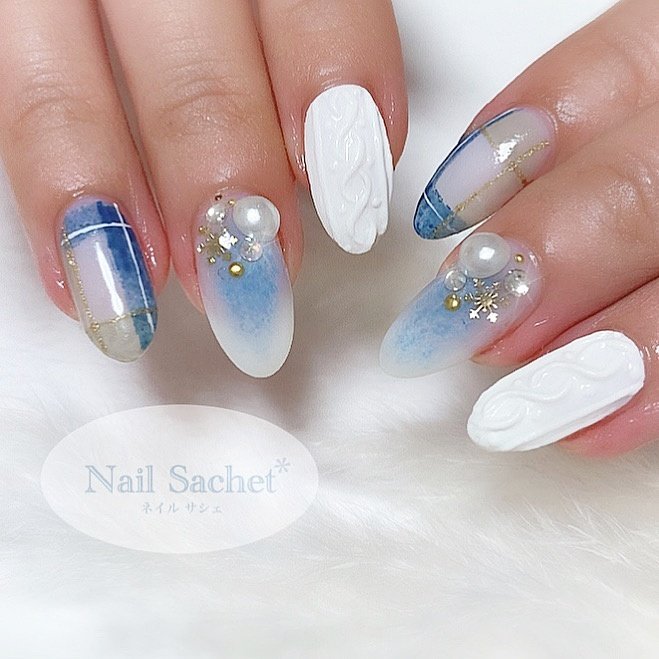 冬 パーティー デート 女子会 グラデーション 東京nailsachet ネイルサシェのネイルデザイン No ネイルブック