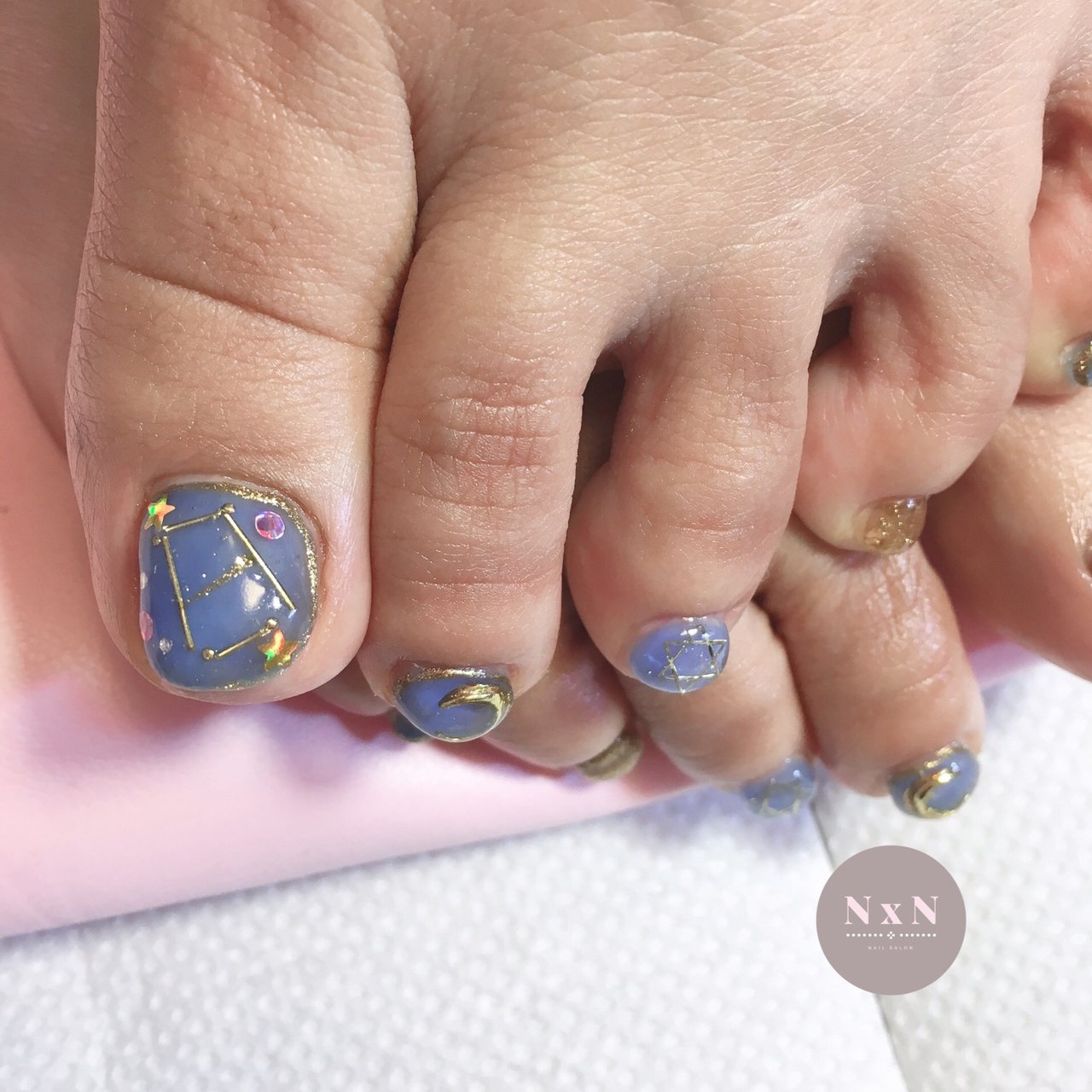 オールシーズン フット 星 ショート クリア Nail Salon N N Naoのネイルデザイン No ネイルブック