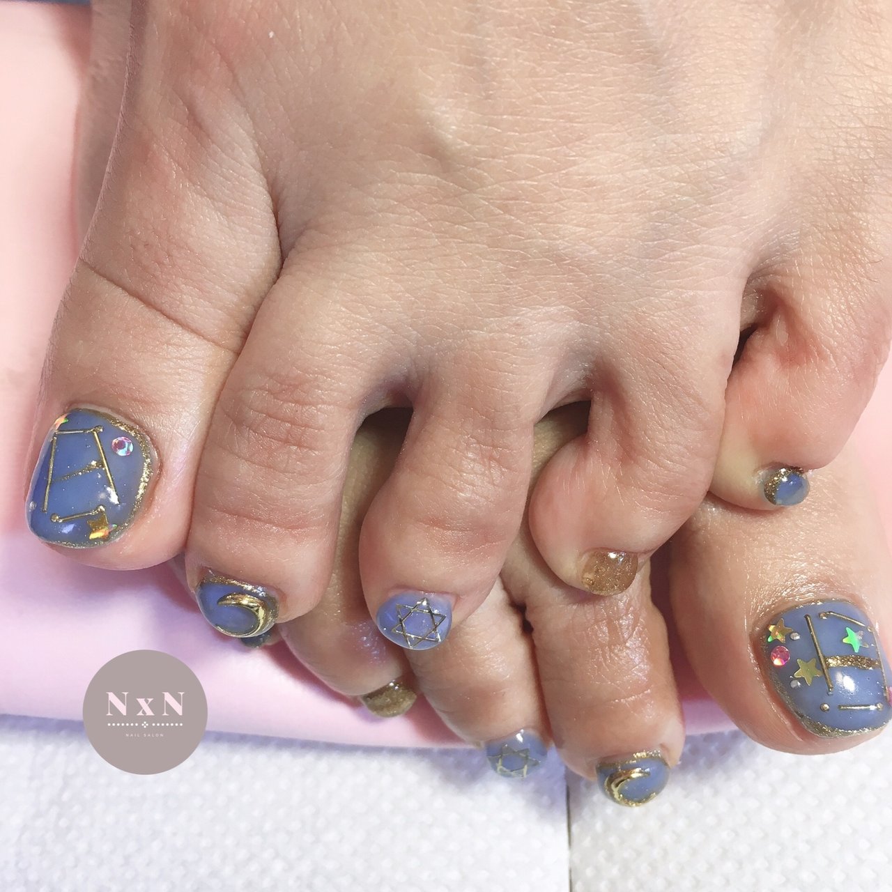 オールシーズン フット 星 ショート クリア Nail Salon N N Naoのネイルデザイン No ネイルブック