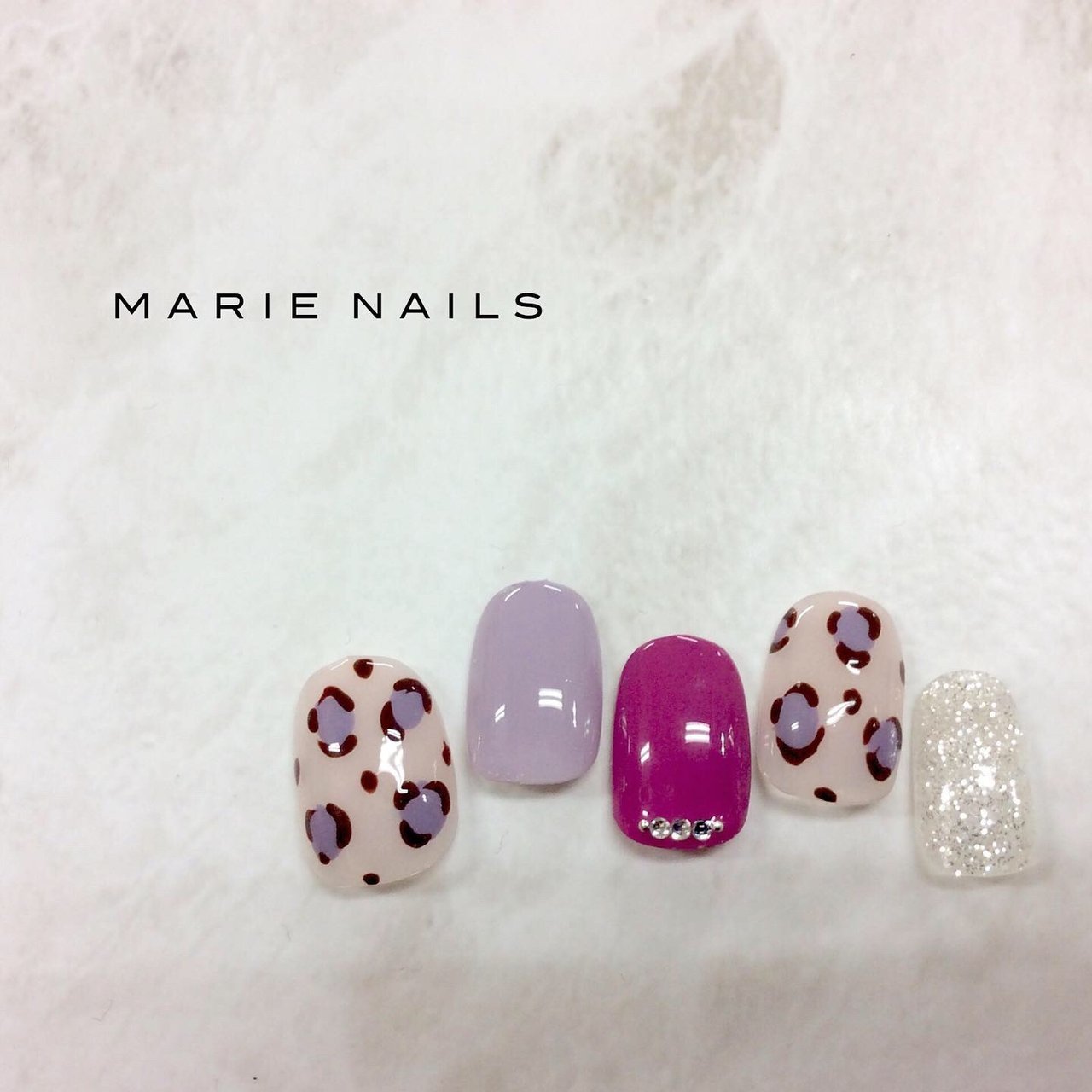 オールシーズン ハンド アニマル柄 レオパード ミディアム Marienails Minamihorieのネイルデザイン No 4932624 ネイルブック