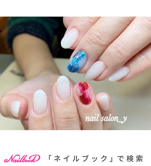 ライブ ハンド グラデーション たらしこみ ニュアンス Nailsalon Yのネイルデザイン No ネイルブック