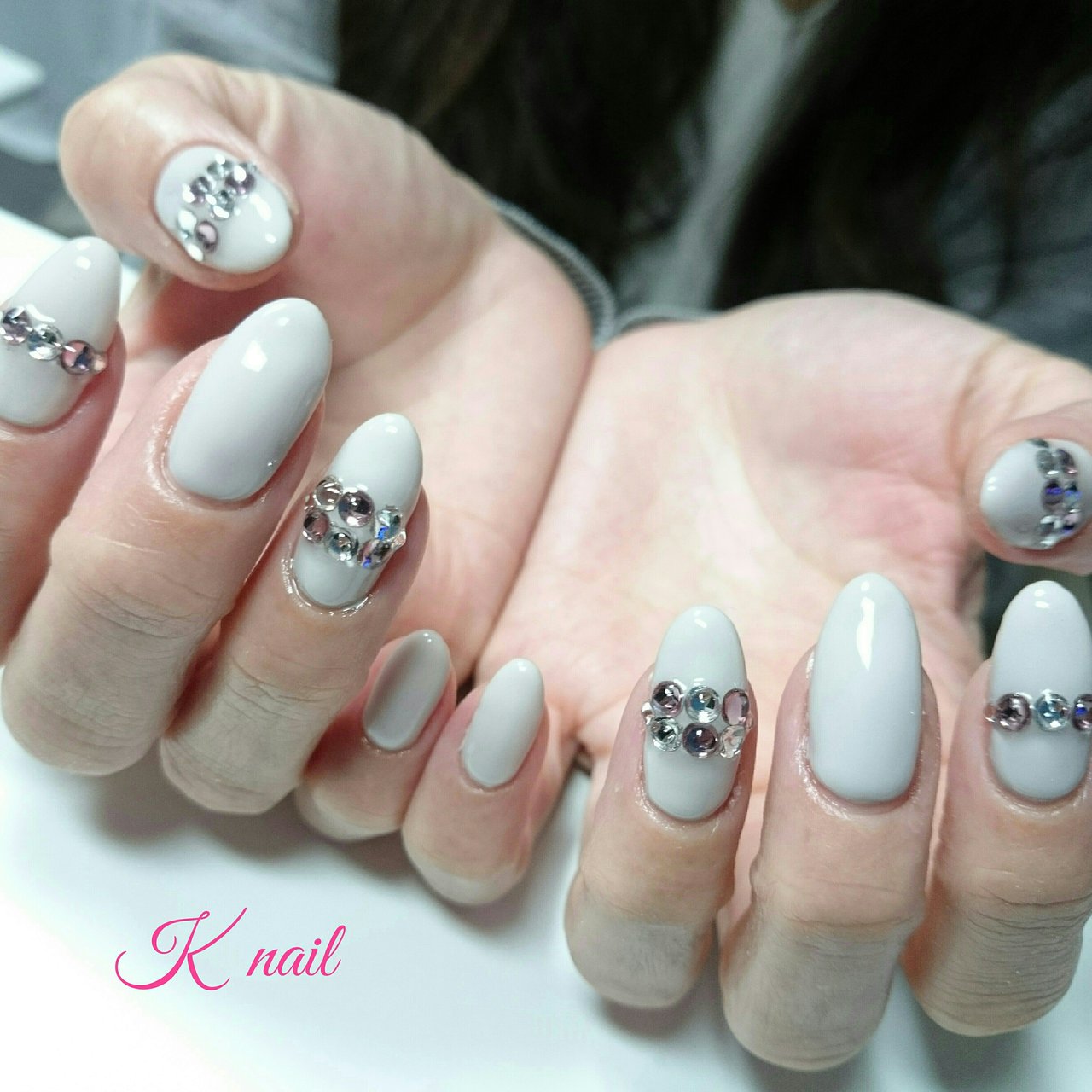 冬 オールシーズン ハンド シンプル ビジュー Keikoのネイルデザイン No ネイルブック