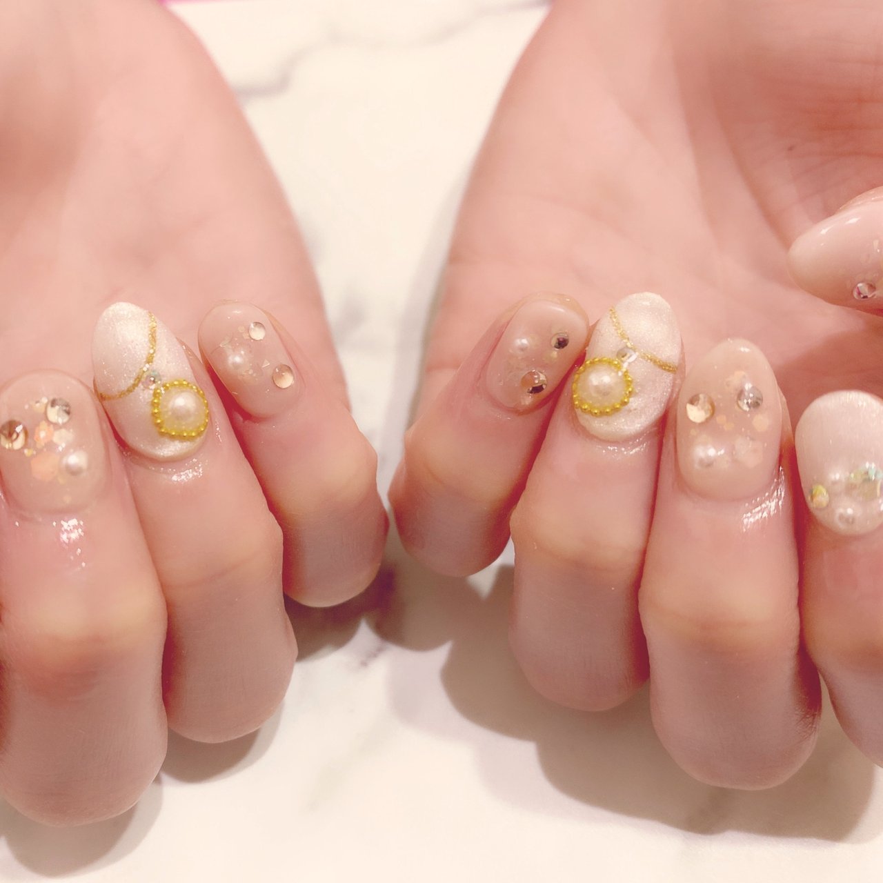 冬 オールシーズン ハンド ホログラム ラメ Leciel Nail 豊田市ネイルサロン のネイルデザイン No ネイルブック