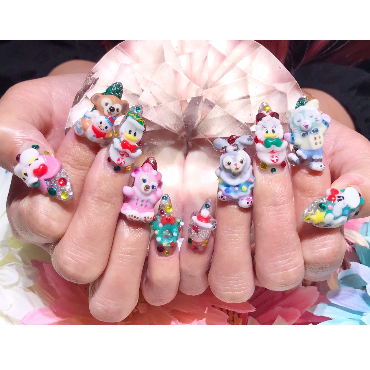 冬/クリスマス/ハンド/キャラクター/ロング - YUN 💅のネイルデザイン