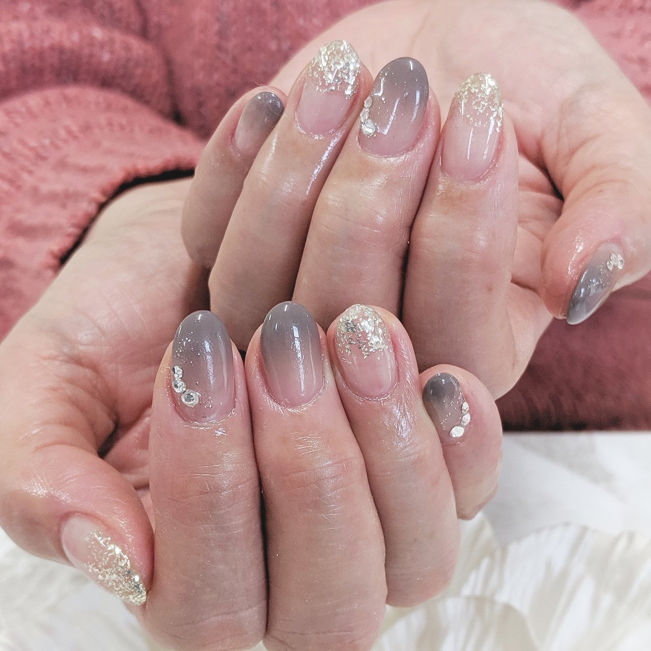 冬 ハンド グラデーション ラメ ミディアム Nailbeautyのネイルデザイン No ネイルブック