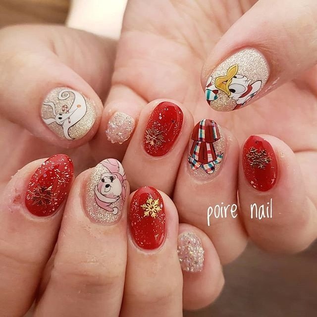 冬 クリスマス ハンド ラメ ワンカラー Tomomiのネイルデザイン No ネイルブック