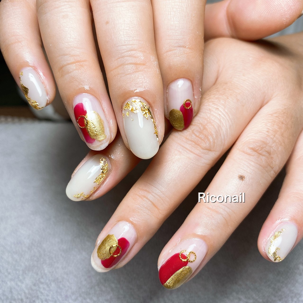 春 お正月 成人式 ハンド ニュアンス Rico Nailのネイルデザイン No ネイルブック