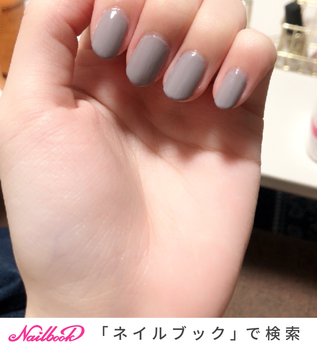 ハンド ワンカラー グレー マニキュア セルフネイル Yukaのネイルデザイン No ネイルブック