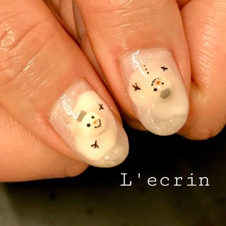 おすすめ順 溶けた雪だるまネイルのネイルデザイン ネイルブック