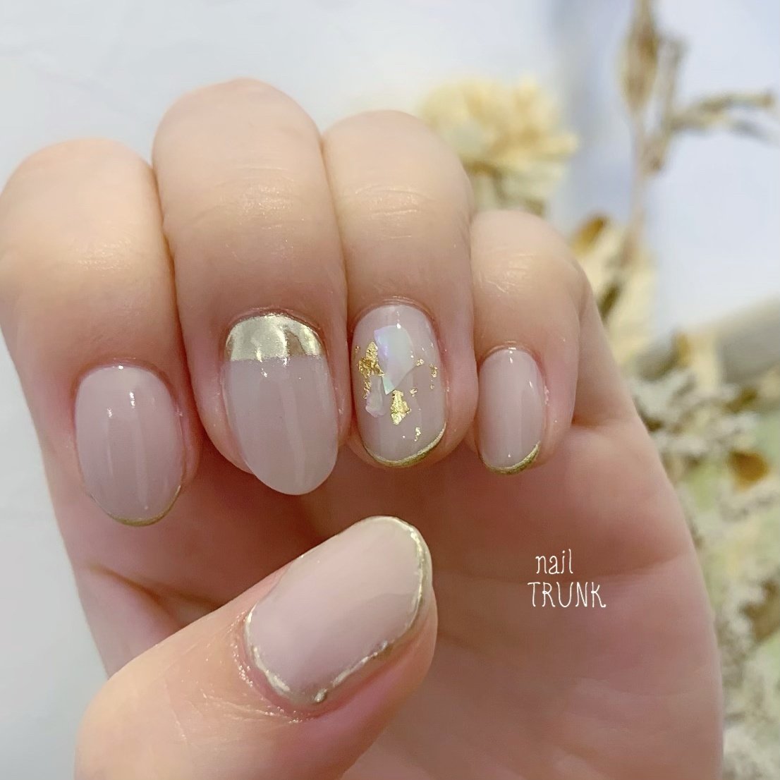 オールシーズン ハンド シンプル シェル ミラー Nail Trunkのネイルデザイン No ネイルブック