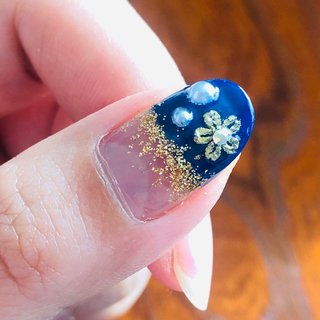 金ラメのネイルデザイン ネイルブック