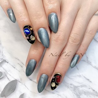 ブルー 青 かっこいいのネイルデザイン 2ページ目 ネイルブック