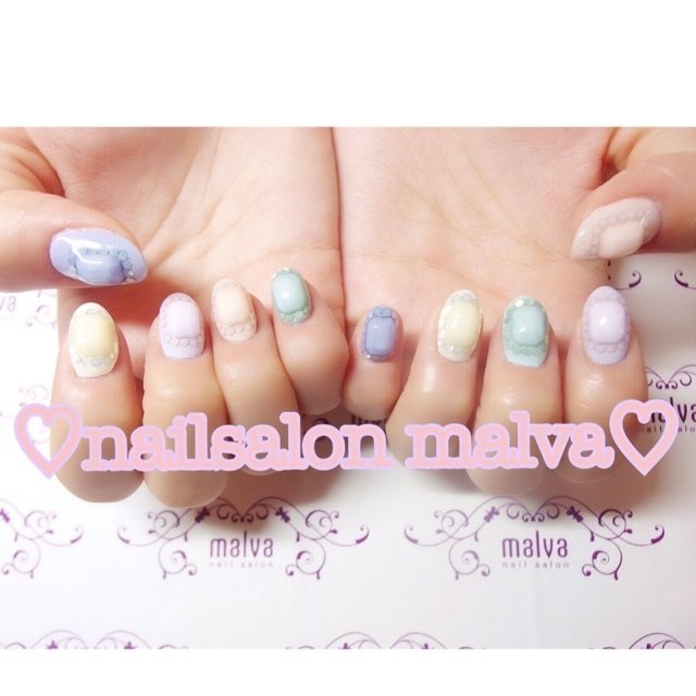 秋 デート ハンド ハート ショート Nailsalon Malva 原宿店のネイルデザイン No ネイルブック