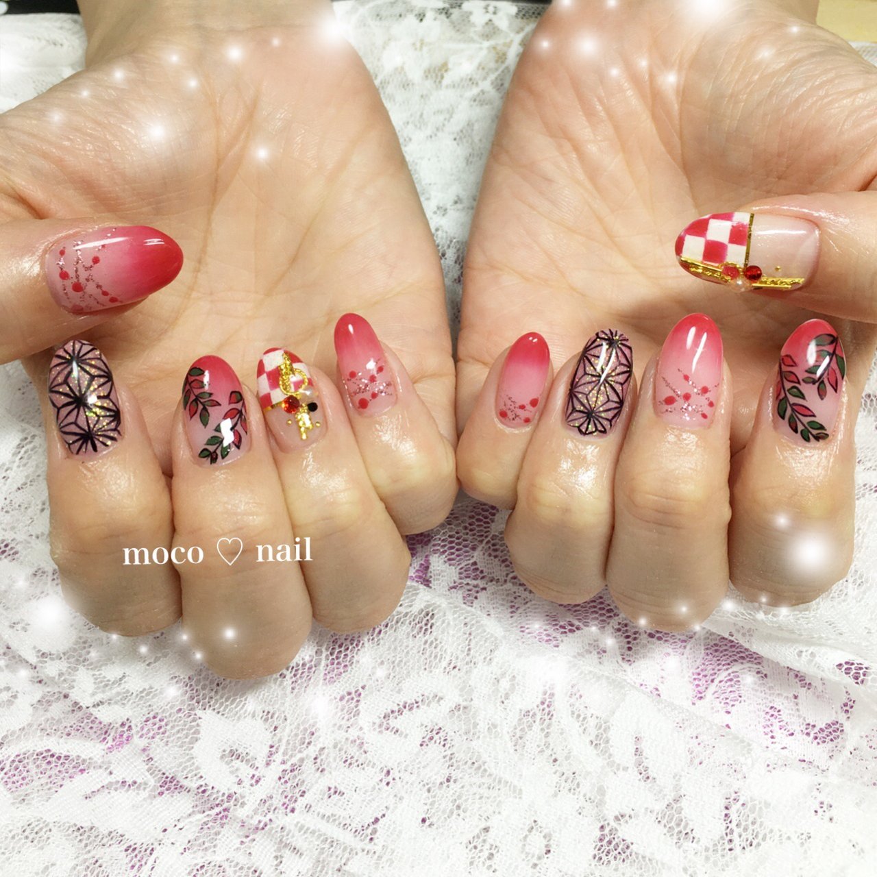 冬 オールシーズン お正月 成人式 ハンド Moco Nailのネイルデザイン No ネイルブック