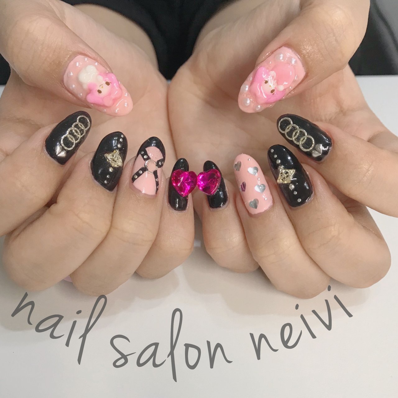 冬 成人式 バレンタイン ハンド ミディアム Nailsalon Neivi 三好智子のネイルデザイン No ネイルブック