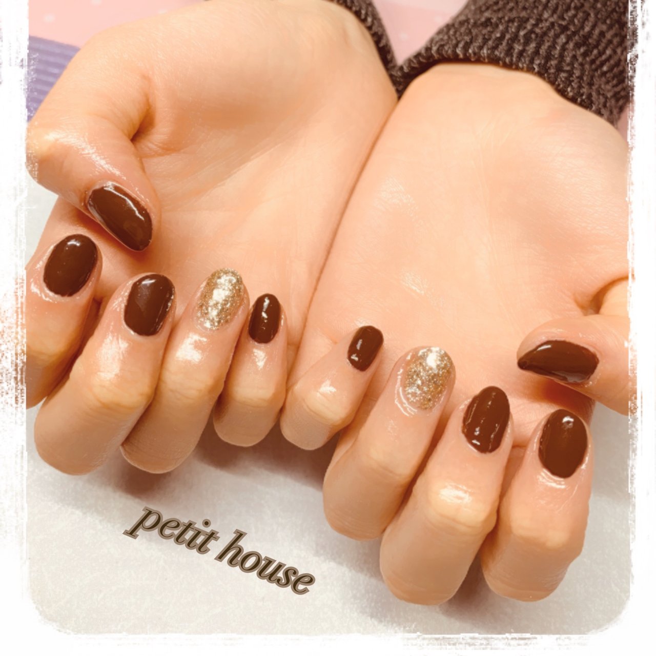 冬 バレンタイン ハンド ラメ ワンカラー Nail Eye Petit Houseのネイルデザイン No ネイルブック