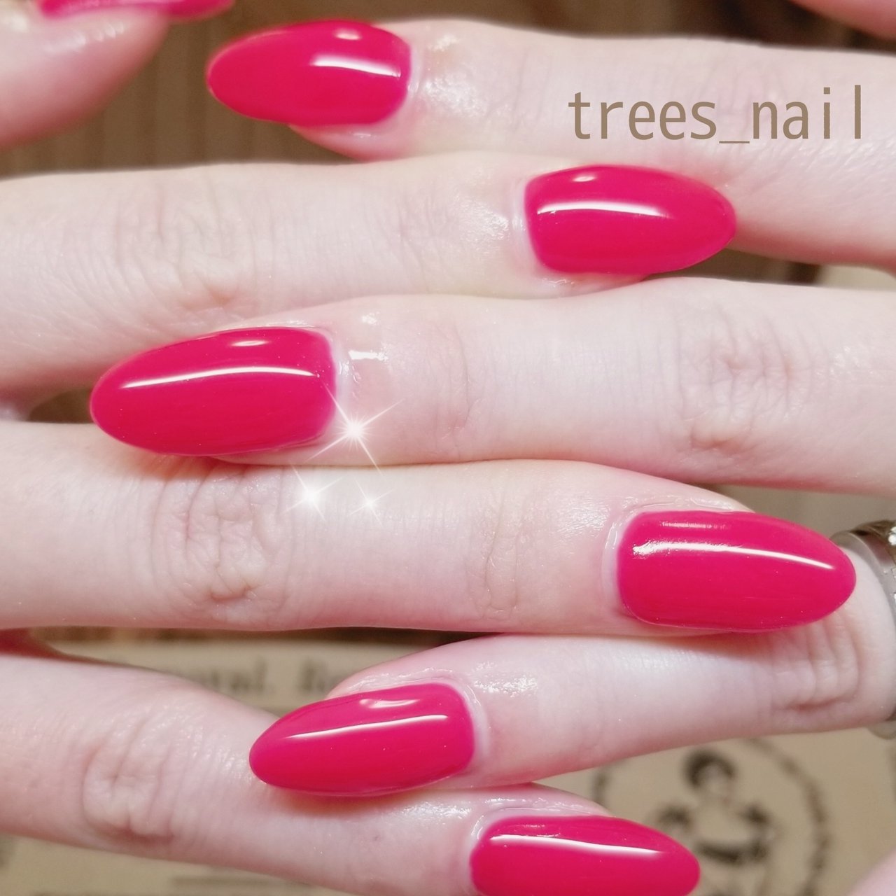 オールシーズン ハンド シンプル ワンカラー ピンク Trees Nailのネイルデザイン No ネイルブック